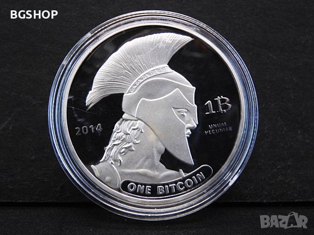 1 Биткойн - Титан / 1 Bitcoin - Titan ( BTC ) - Silver, снимка 3 - Нумизматика и бонистика - 38364209