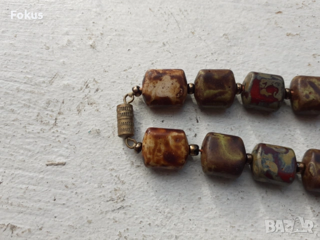 Гердан от яспис - колие огърлица, снимка 8 - Антикварни и старинни предмети - 53445662