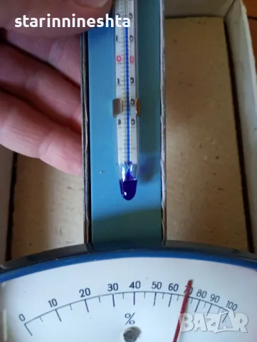 Стар метален уред - термометър и хигрометър - WSZ KRAKOW - Made in , снимка 7 - Антикварни и старинни предмети - 50139835