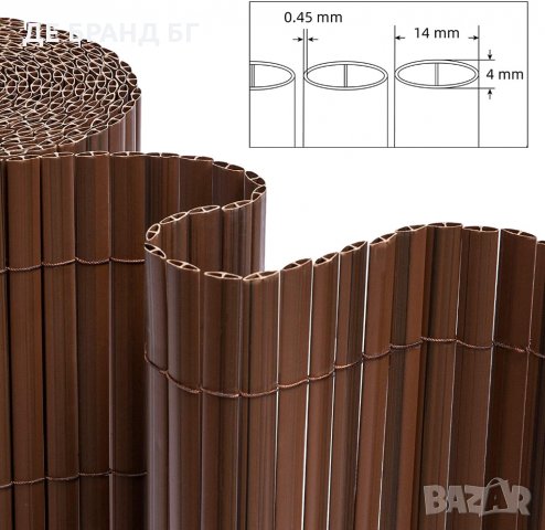 ПВЦ ограда тип „бамбук“ 100х300см BR103LB02, снимка 7 - Огради и мрежи - 35618115