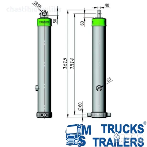 Хидравличен цилиндър PENTA 4F14301354001, снимка 2 - Части - 48303887