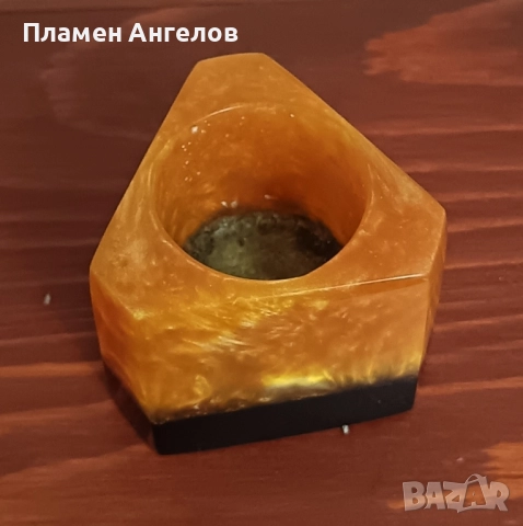 Моливник, държач за химикалки - Кехлибарен каталин, бакелит