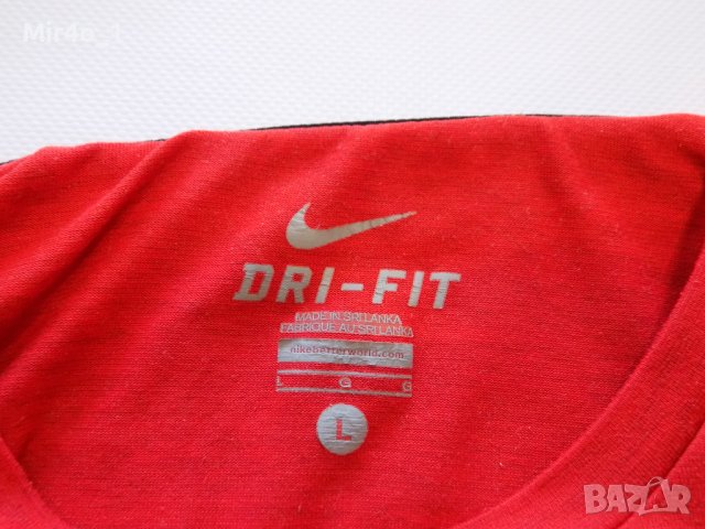 Тениска nike найк блуза потник оригинал спорт крос тренировка мъжка L, снимка 5 - Тениски - 40114819