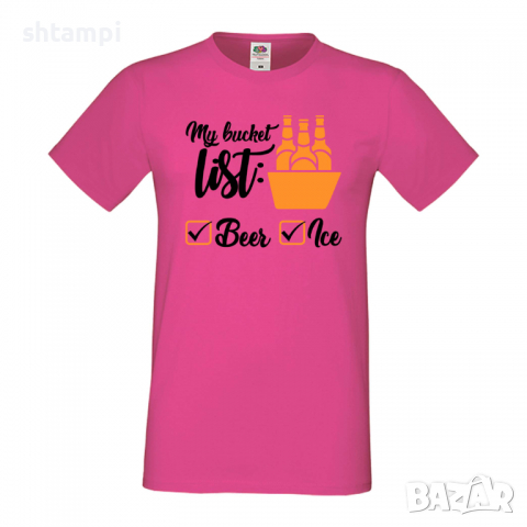 Мъжка тениска My Bucket List,Бира,Бирфест,Beerfest,Подарък,Изненада,Рожден Ден, снимка 6 - Тениски - 36378401