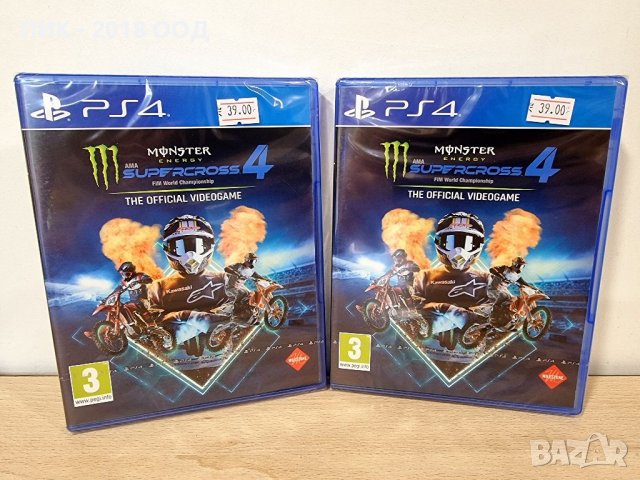 Чисто нова игра Monster Energy Supercross 4 за PS4, снимка 1 - Игри за PlayStation - 38034162