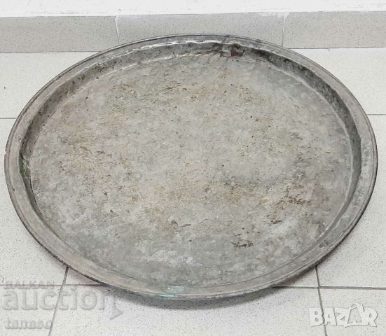 Старинна медна голяма тава за баници(10.5), снимка 7 - Антикварни и старинни предмети - 43611948