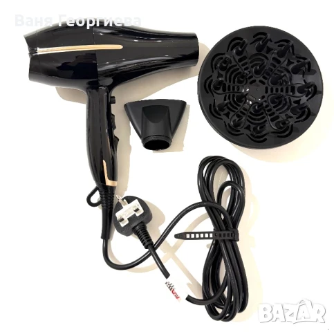 Професоонален Фризьорски Сешоар Babyliss Pro 2200 Йонен Контрол + Дифюзер, снимка 11 - Сешоари - 50584675