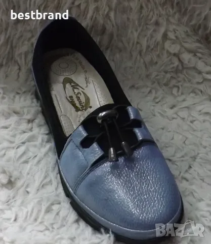 Дамски обувки от естествена кожа, в комбинация с неопрен, код 78/60 , снимка 4 - Дамски ежедневни обувки - 49123532