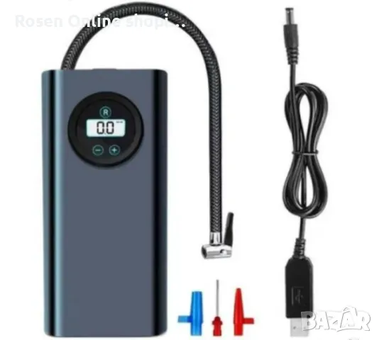 Преносим компресор за гуми (помпа) с LED дисплей и вградена батерия Air Pump Промо цена!, снимка 2 - Аксесоари и консумативи - 41044366