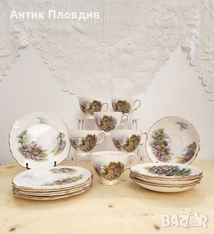 Чаен сервиз Royal Vale с английски пейзажи за 6 души, снимка 13 - Сервизи - 50780007