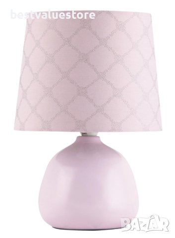Лампа Настолна Светло Розова Керамична, снимка 2 - Настолни лампи - 43609750