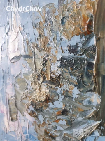 51х41см/малка картина масло върху фазер/градски пейзаж-Лондон/дървена рамка, снимка 5 - Картини - 50853106