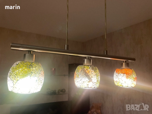 Продавам комплект полилеи, абажури, снимка 9 - Лампи за таван - 52424914