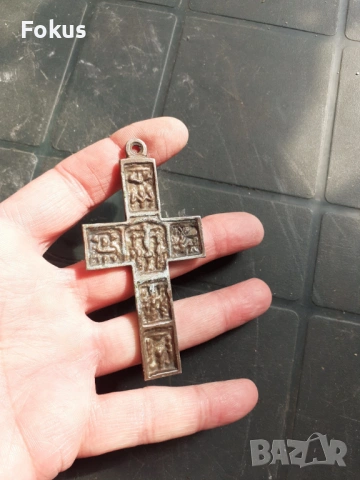 Метален кръст - реплика, снимка 5 - Антикварни и старинни предмети - 53281206