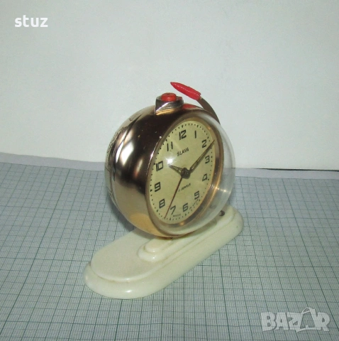 Будилник Слава "Спутник" (No:5), снимка 3 - Антикварни и старинни предмети - 53056233