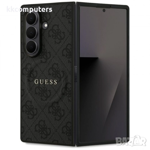 Оригинален кейс Guess 4G Ring Classic Logo MagSafe, За Samsung Galaxy Z Fold7, Черен и Протектор
