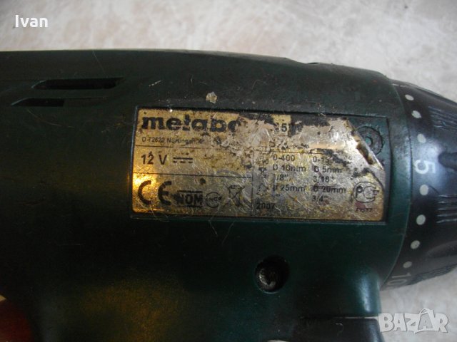 13мм-Metabo Impuls 12V-15,6V-Метабо-Боди За Винтоверт-12 -15,6 Волта-Немско-Импулсно-Отлично, снимка 7 - Винтоверти - 33470456