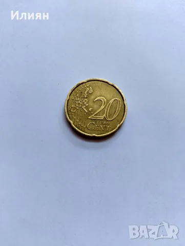 20 цента- Франция- 1999г., снимка 2 - Нумизматика и бонистика - 49040259