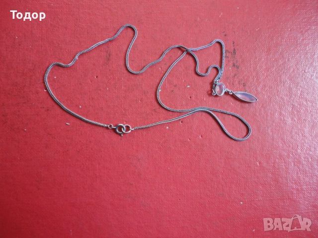 Страхотно сребърно колие верижка с камъни 925, снимка 7 - Колиета, медальони, синджири - 53305345