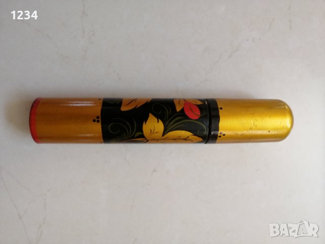 Дървена кутия моливник 22.5 см. , снимка 1 - Други стоки за дома - 37374301