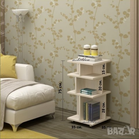 Помощна маса 35/35/70см. на колелца(код-1995), снимка 3 - Маси - 28417422