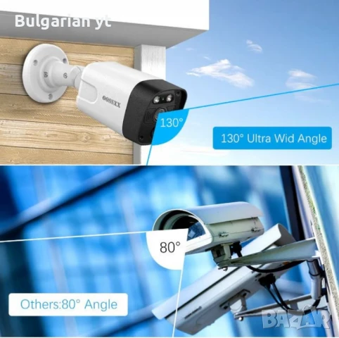 Система за видеонаблюдение 4K Ultra HD с 8 камери и 8-канален NVR с PoE и двупосочно аудио, снимка 2 - Друга електроника - 48883451