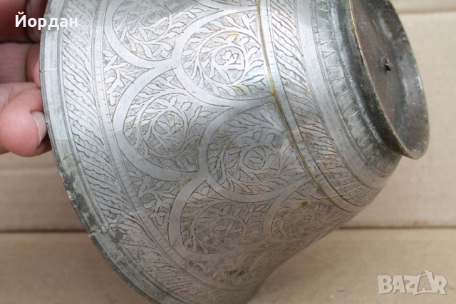 Стар месингов арабски съд , снимка 8 - Антикварни и старинни предмети - 44844089