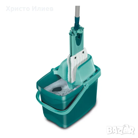 Leifheit Моп с микрофибърна кърпа и кофа комплект за почистване на под ЛЕЙФХЕЙТ 