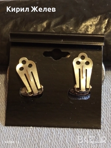 ВИНТИДЖ ПОРЦЕЛАНОВИ ОБЕЦИ с КЛИПС с ДИЗАЙН на РОЗИ 41012, снимка 5 - Обеци - 52492377