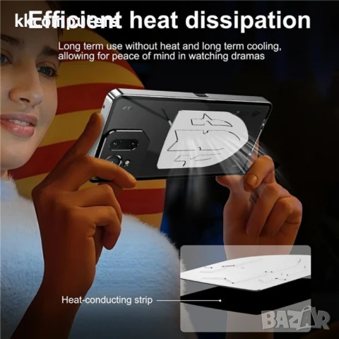 Asus ROG Phone 9 / 9 Pro 5G Удароустойчив Калъф с Метална Рамка и Скрийн Протектор – Черен / Сребрис, снимка 5 - Калъфи, кейсове - 50766649