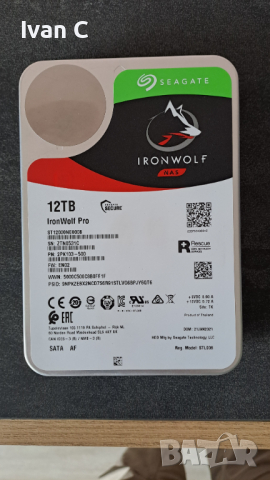 Хард Диск Seagate IronWolf Pro 3.5 12TB 7200rpm 256MB SATA3, снимка 1 - Твърди дискове - 44860463