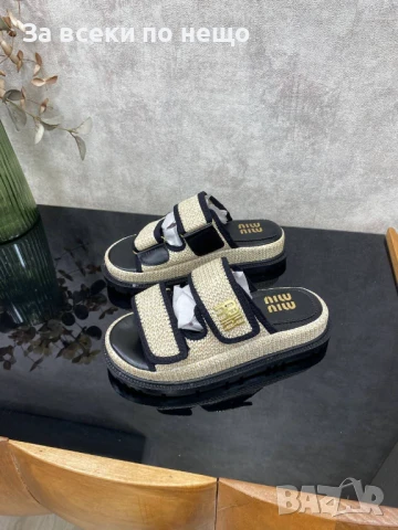 Miu Miu Дамски Чехли Миу Миу - 4 Налични Цвята Код E660, снимка 3 - Чехли - 51073509