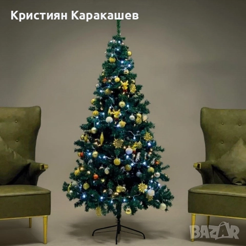 Изкуствена Kоледна елха, снимка 3 - Декорация за дома - 52656594