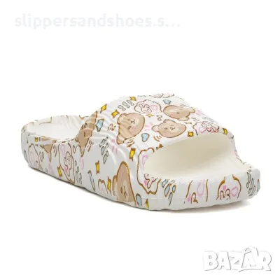 Дамски чехли бели мечета 36/41