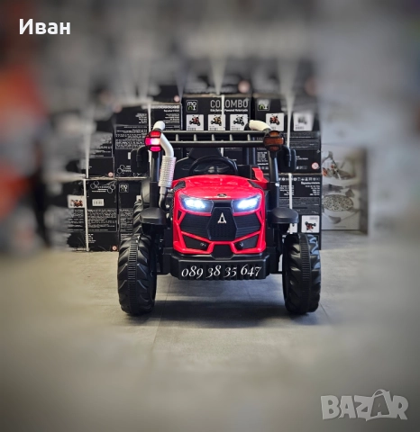 ТОП ЦЕНА!НОВО!Акумулаторен трактор HARVEST RED с 12V батерия,дистанционно,USB, снимка 4 - Електрически играчки - 51740813
