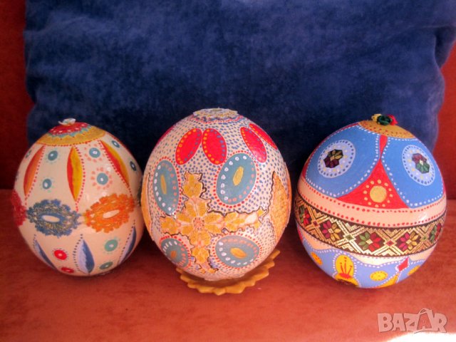 Щраусово яйце, рисувани щраусови яйца за привличане на благоденствие, щраус, снимка 7 - Статуетки - 27055259