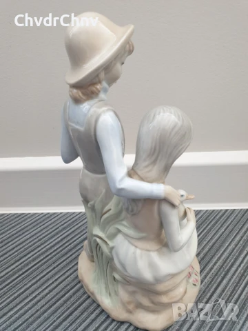 Sanbo Valencia статуетка 26см/САНБО Валенсия испанска порцеланова фигура-композиция/деца-гъска, снимка 2 - Статуетки - 51220086