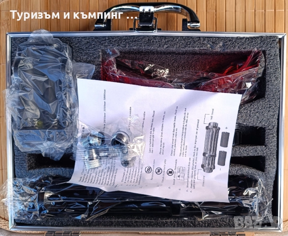 Мощен лазер 50000mw 450nm Gatling Burning / 5 приставки /, снимка 5 - Спортна екипировка - 52842217