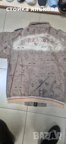 Страхотно тънко мъжко яке бежово с дънкено, снимка 6 - Якета - 49748256