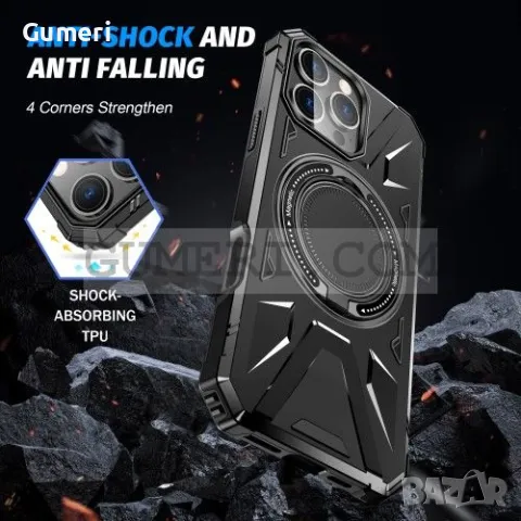 Противоударен Кейс с Ринг за Apple iPhone 16 Pro Max, снимка 14 - Калъфи, кейсове - 48831979