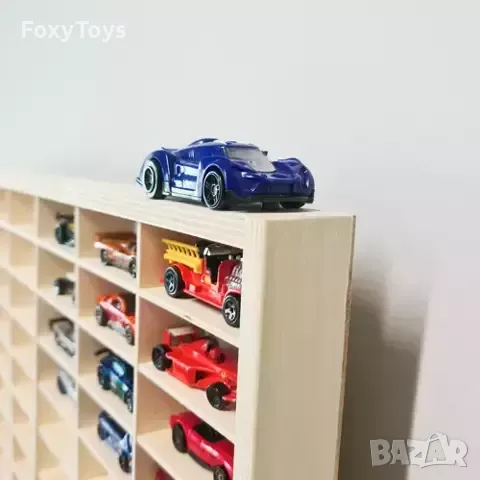 Дървен рафт за коли, 80 отделения,  KRUZZEL 20233, снимка 5 - Коли, камиони, мотори, писти - 47483588