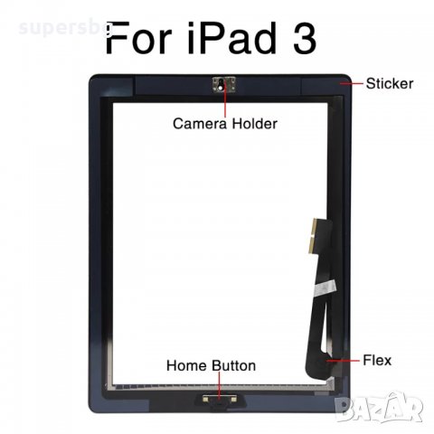 Тъч скрийн за iPad 4 A1458 A1459 A1460 Touch screen digitizer panel , снимка 4 - Таблети - 23693662