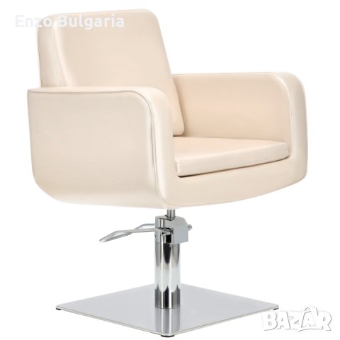 Хидравличен въртящ се фризьорски стол Julian за фризьорски салон EP-17-WHITE, снимка 3 - Фризьорски столове - 43880642