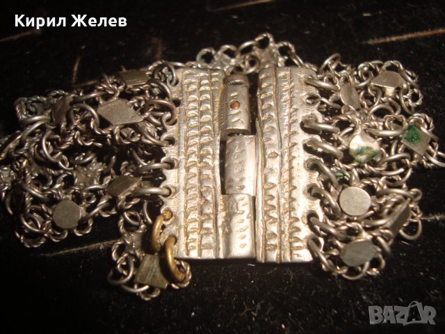 18 ВЕК ВЪЗРОЖДЕНСКА СРЕБЪРНА САЧАНЕНА ГРИВНА РЪЧНА ИЗРАБОТКА СТАРИННА ПЛЕТКА с ЩИФТ НАКИТ БИЖУ 17644, снимка 6 - Антикварни и старинни предмети - 33215654