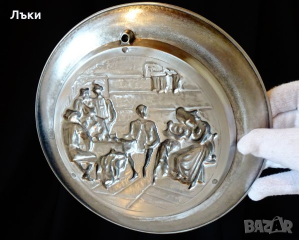 Релефна картина,пано от калай. , снимка 4 - Антикварни и старинни предмети - 32306870