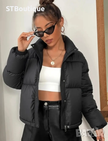 🧥 Дамско зимно PU яке – STBoutique 🧥, снимка 4 - Якета - 52237600