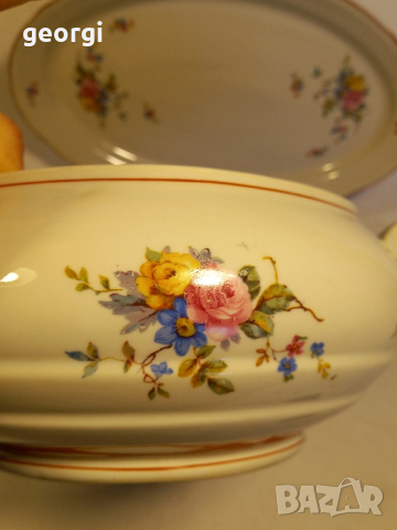 Български порцеланов супник с плато   14/4, снимка 9 - Сервизи - 44889529