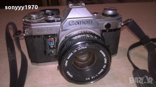 canon апарат+canon обектив-made in japan-внос франция, снимка 1 - Фотоапарати - 26956843