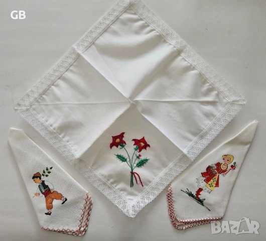 НОВИ ретро текстилни носни кърпи, снимка 2 - Други - 53584520