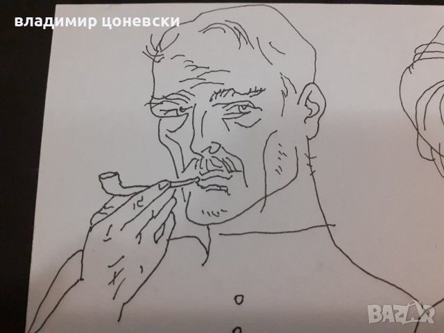 Евгени Босяцки,рисунка,картина,графика, снимка 2 - Антикварни и старинни предмети - 39271026